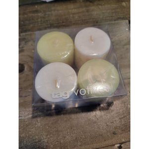 Tag Votives Easter spring candle set pink green blue white